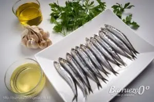 Ingredientes boquerones en vinagre