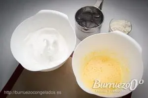 Preparación del bizcocho ligero o soletilla