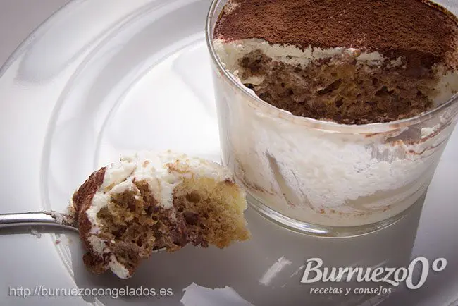 Como hacer tiramisu con mascarpone, de Burruezo congelados.