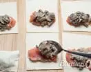 Saladitos de hojaldre rellenos con salmón y champiñones