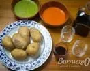 Entrecot a la brasa con patatas un poco arrugas y mojo picón