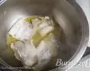 Patatas en caldo con bacalao, huevo y ajoaceite