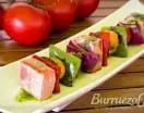 Brocheta de atún y verduras
