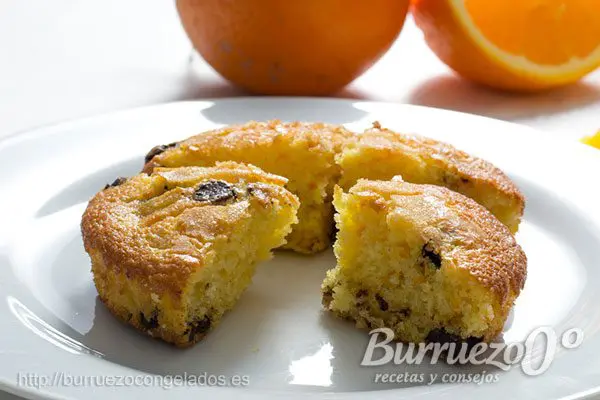 Tortas de naranja y chocolate de Burruezo congelados