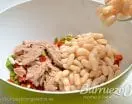 Ensalada de alubias, atún y pimientos