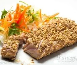 Tataki de ventresca de atún con sésamo de Burruezo congelados