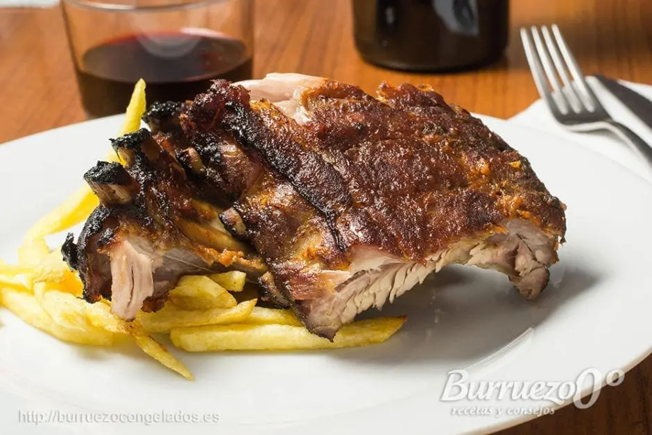 Costillar de cerdo a la barbacoa, de Burruezo congelados