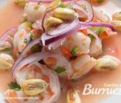 ceviche de langostinos burruezo