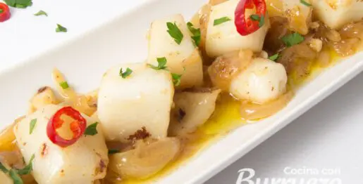 receta sepia encebollada burruezo