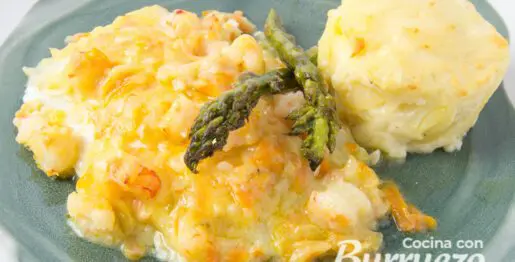 filete de gallo san pedro al horno gratinado con gambas